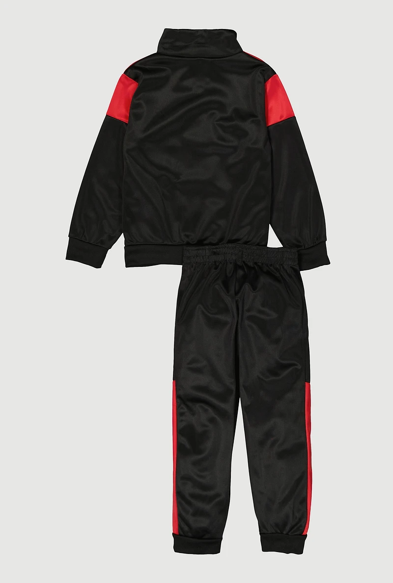 Little Boys Color Block Legend Graphic Jacket and Joggers