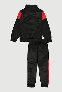 Little Boys Color Block Legend Graphic Jacket and Joggers