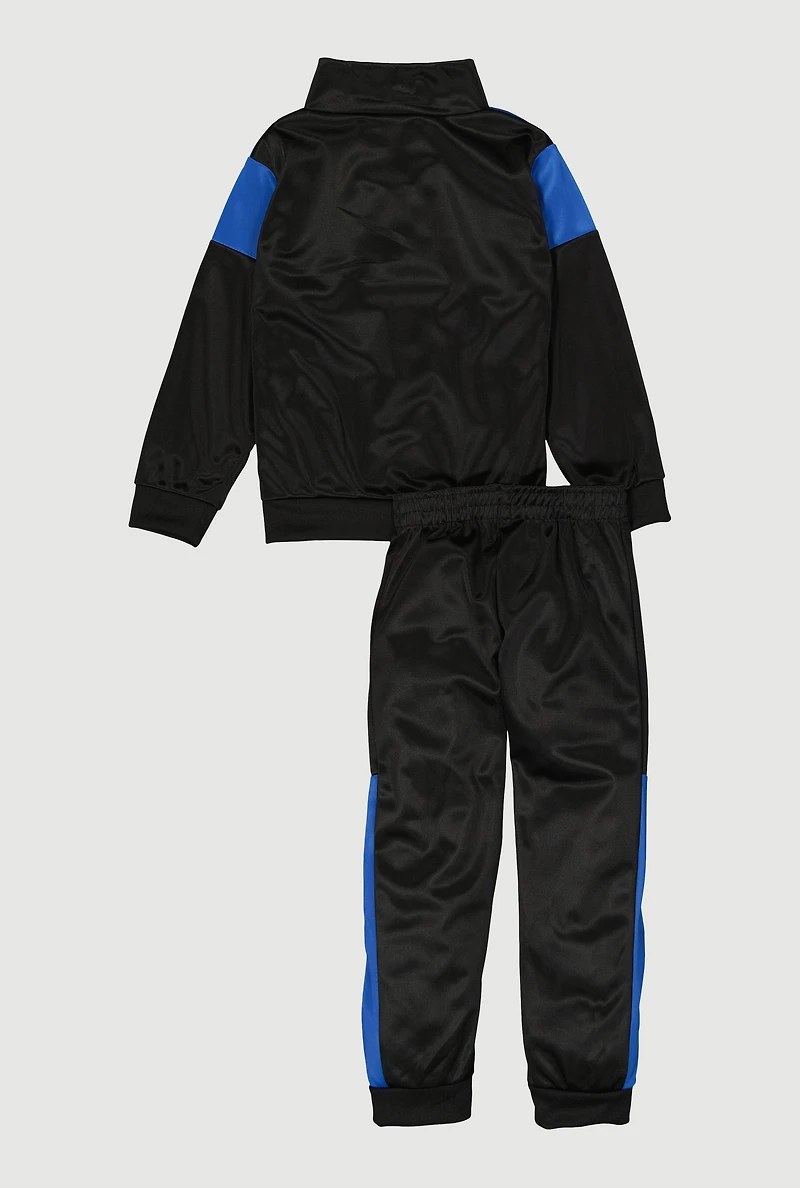 Little Boys Color Block Legend Graphic Jacket and Joggers