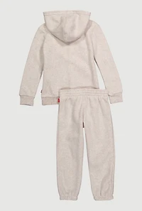 Little Boys 73 Graphic Hoodie and Sweatpants Set, Grey, Size 7