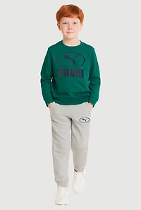 Little Boys Puma Emblem Graphic Sweatshirt and Joggers Set
