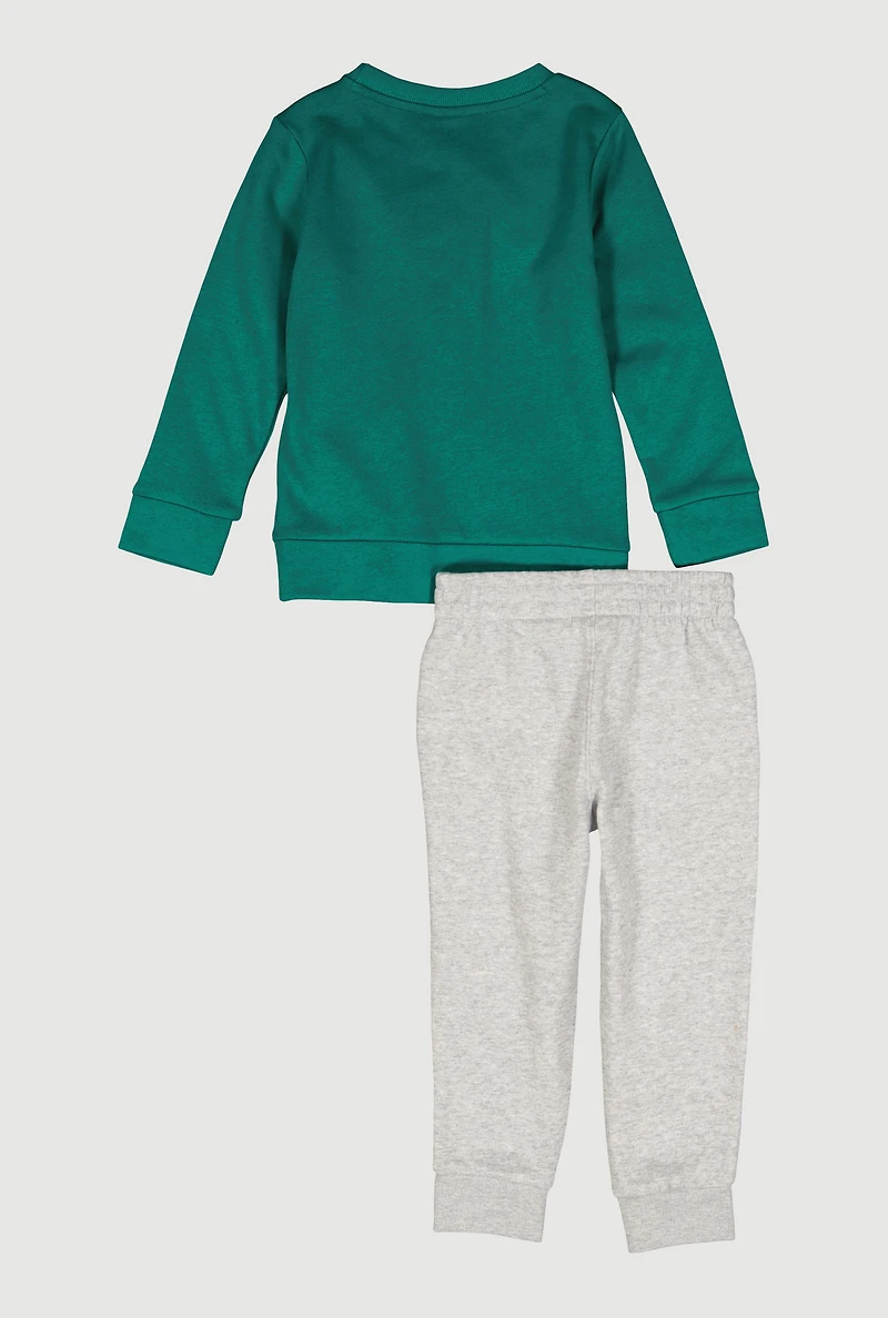 Little Boys Puma Emblem Graphic Sweatshirt and Joggers Set