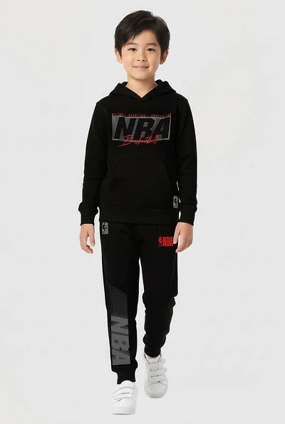 Little Boys NBA Basketball Graphic Hooded Sweatshirt and Joggers