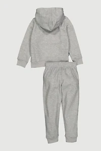 Little Boys Marled NBA Graphic Hoodie and Joggers Set