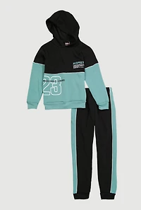 Boys Respect Basketball Legend 23 Hoodie and Joggers, Multi, Size 16-18