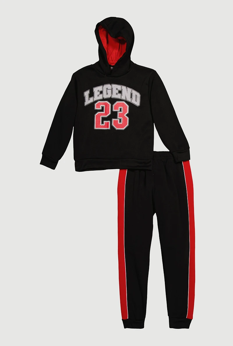 Boys Legend 23 Hoodie and Joggers, Black, Size 16-18