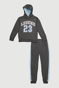 Boys Legend 23 Hoodie and Joggers, Grey, Size 12-14