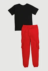 Boys King Street Southpole Crew Graphic Tee and Joggers, Multi, Size 8-10