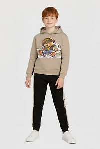 Boys Money Bear Graphic Hooded Sweatshirt and Joggers
