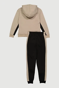 Boys Money Bear Graphic Hooded Sweatshirt and Joggers