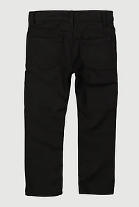 Little Boys Decorative Stitch Moto Jeans, Black, Size 7