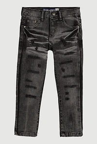 Little Boys Distressed Whiskered Slim Leg Jeans