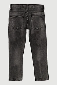 Little Boys Distressed Whiskered Slim Leg Jeans
