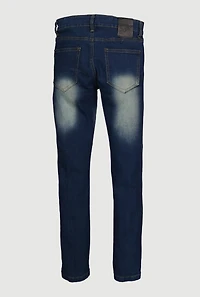 Boys Distressed Stretch Skinny Jeans, Blue, Size 12