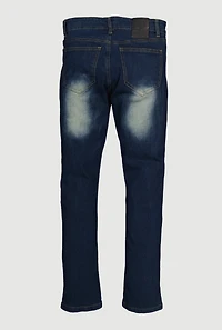 Boys Skinny Leg Stretch Moto Jeans, Blue,
