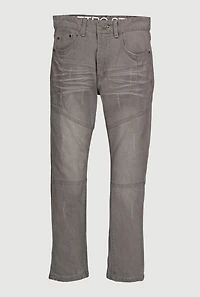 Boys Stretch Skinny Leg Moto Jeans, Grey,