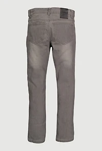 Boys Stretch Skinny Leg Moto Jeans, Grey, Size 18