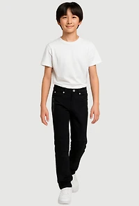 Boys Zip Detail Moto Jeans