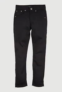 Boys Blue Stitch Embroidered Skinny Jeans, Black, Size 8
