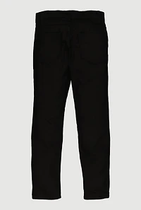 Boys Color Blocked Foil Screen Distressed Moto Jeans