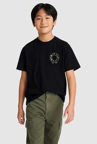 Boys Money Dept Graphic Tee, Black,