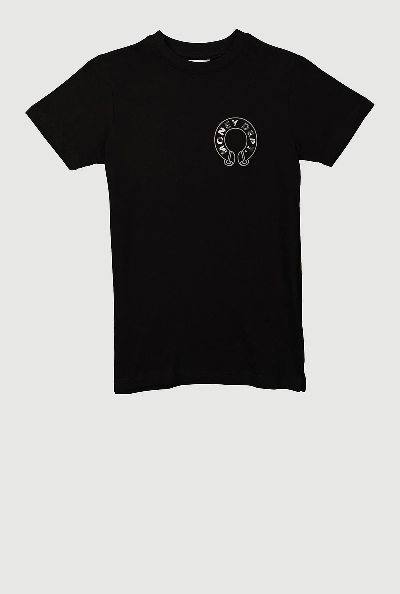 Boys Money Dept Graphic Tee, Black, Size 8