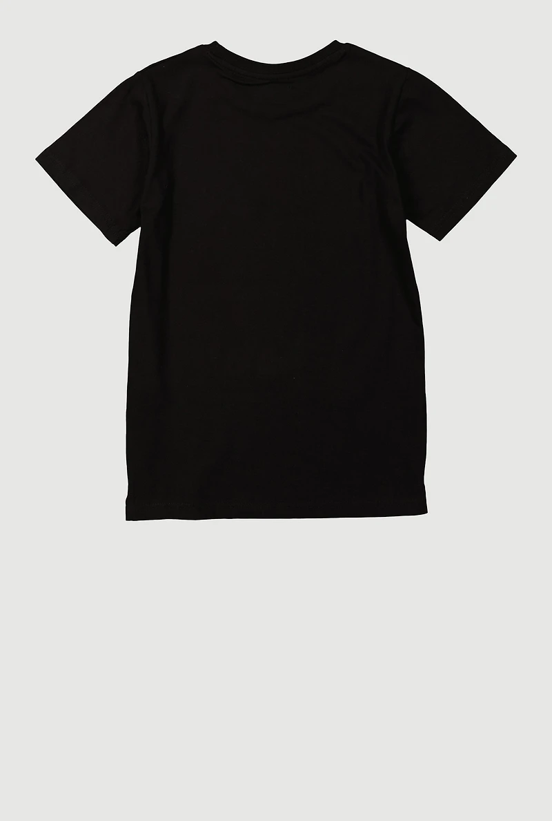 Boys Money Teddy Embroidered Graphic Tee, Black, Size 14-16