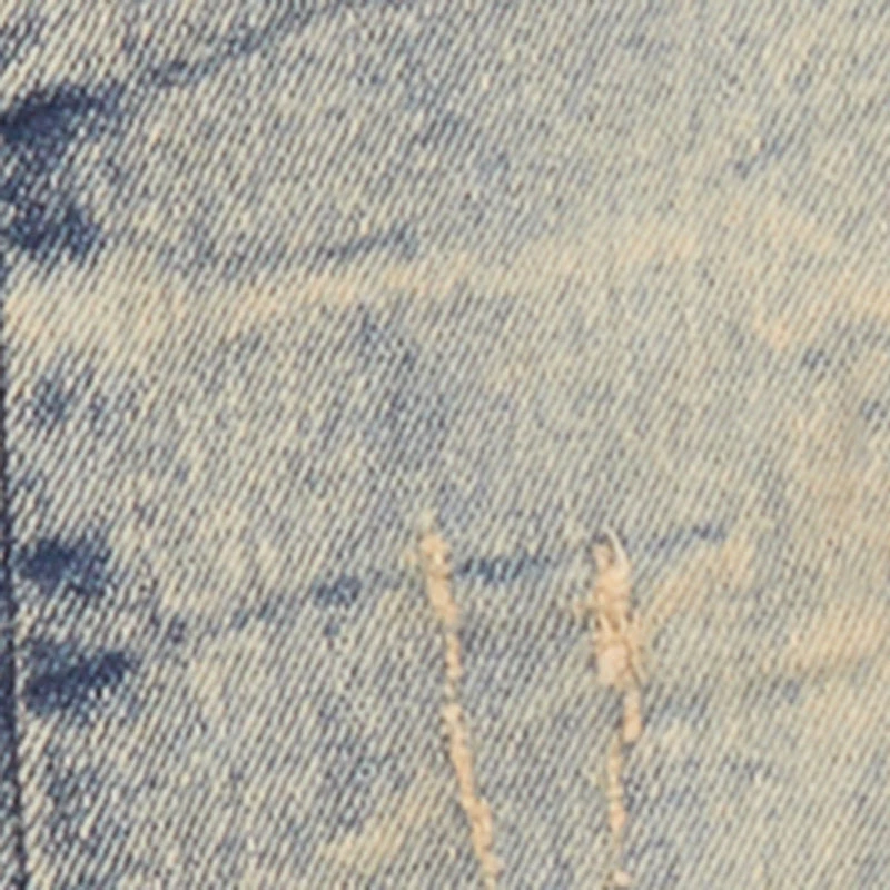 Boys Embroidered Drip Pattern Acid Wash Jeans