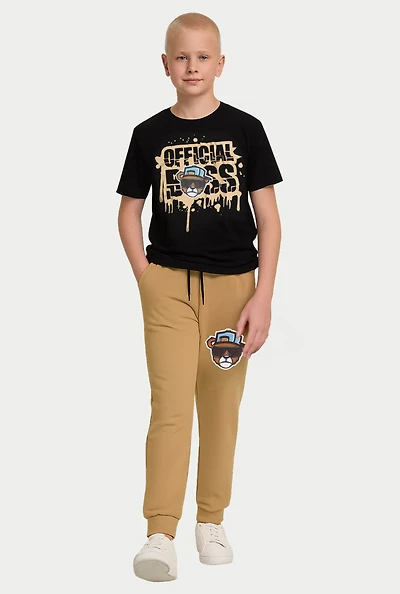 Boys Official Boss Bear Graphic Tee and Joggers, Multi, Size 12-14