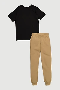 Boys Official Boss Bear Graphic Tee and Joggers, Multi, Size 12-14