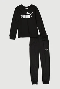 Boys Puma Logo Graphic Sweatshirt and Joggers