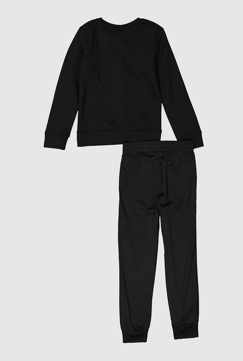 Boys Puma Logo Graphic Sweatshirt and Joggers