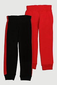 Little Boys Color Blocked Fleece Joggers 2 Pack, Multi,