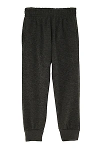 Little Boys Fleece Marled Joggers, Grey, Size 4