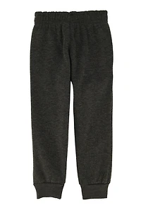 Little Boys Fleece Marled Joggers, Grey, Size 4