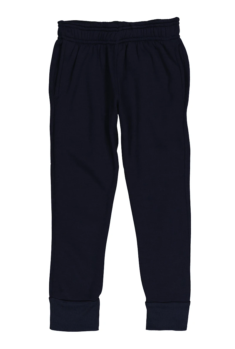 Little Boys Fleece Pull On Joggers, Blue,