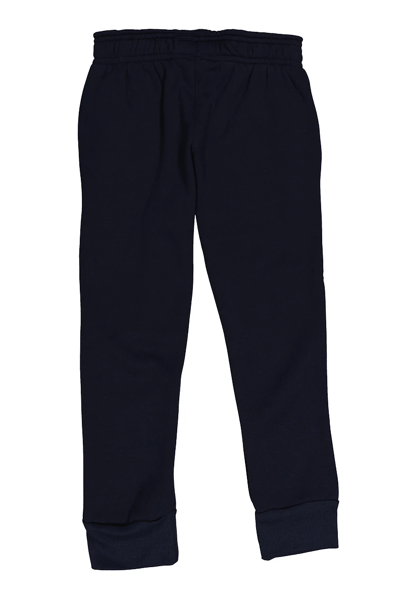 Little Boys Fleece Pull On Joggers, Blue,