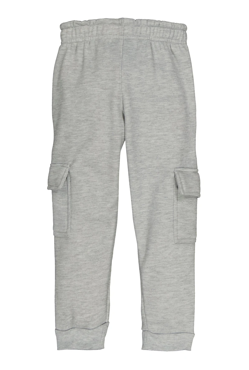 Little Boys Fleece Lined Cargo Joggers