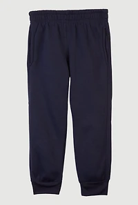 Little Boys Solid Pull On Joggers, Blue, Size 5-6