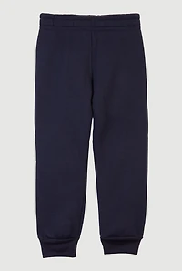 Little Boys Solid Pull On Joggers, Blue, Size 5-6