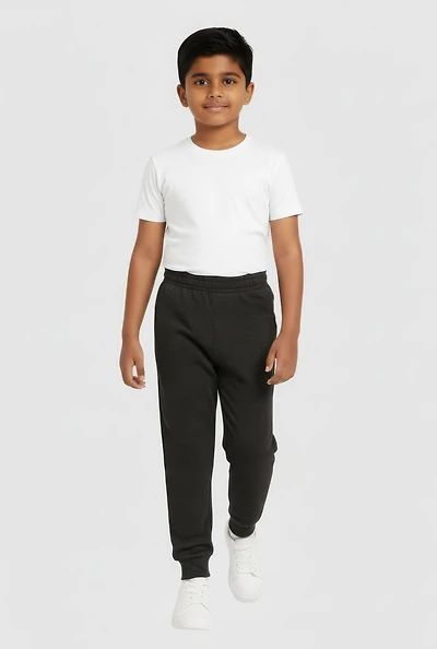 Little Boys Marled Fleece Lined Pull On Sweatpants