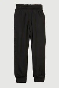 Little Boys Elastic Waist Pull On Joggers, Black, Size 5-6