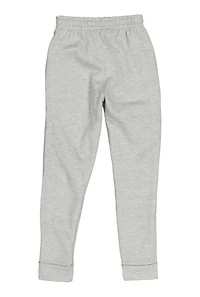 Boys Marled Fleece Joggers, Grey, Size 16-18