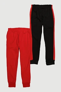 Boys Color Blocked Fleece Joggers 2 Pack, Multi,