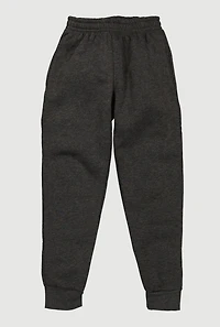 Boys Marled Fleece Lined Pull On Joggers