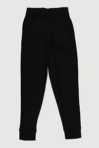 Boys Puma Graphic Elastic Waist Pull On Joggers, Black, Size 18-20