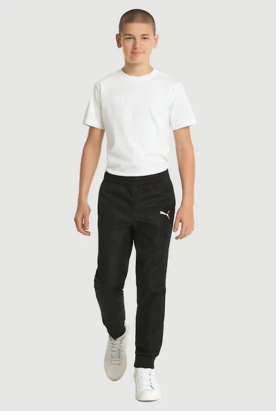 Boys Puma Graphic Elastic Waist Joggers, Black, Size S