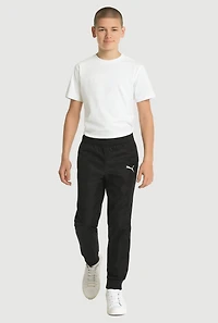 Boys Puma Graphic Elastic Waist Joggers, Black, Size 14-16