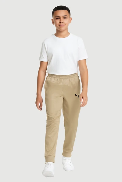 Boys Puma Logo Graphic Joggers, Khaki, Size 8