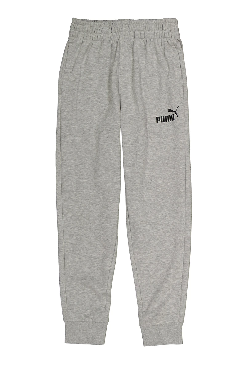 Boys Puma Marled Graphic Joggers, Grey,
